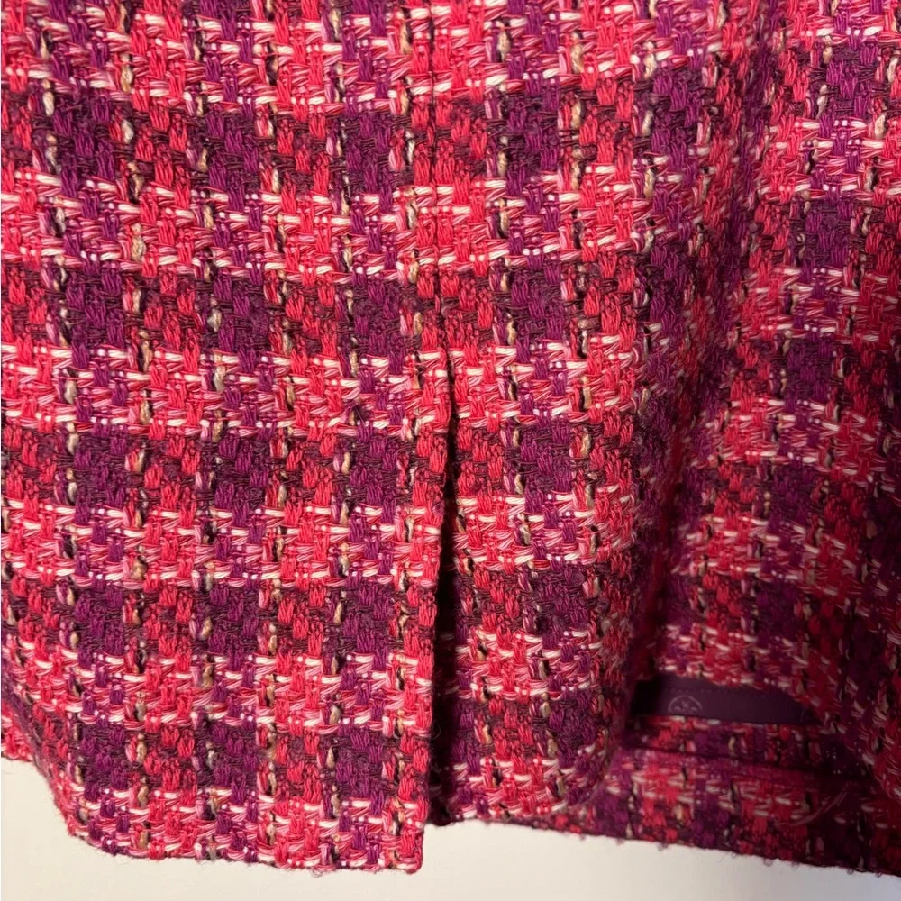 Tory Burch Pink and purple Plaid Tweed Pencil Skirt high-end! - Picture 6 of 6